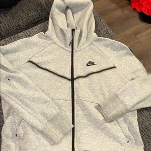 Nike Light Gray Hoodie with Black Details